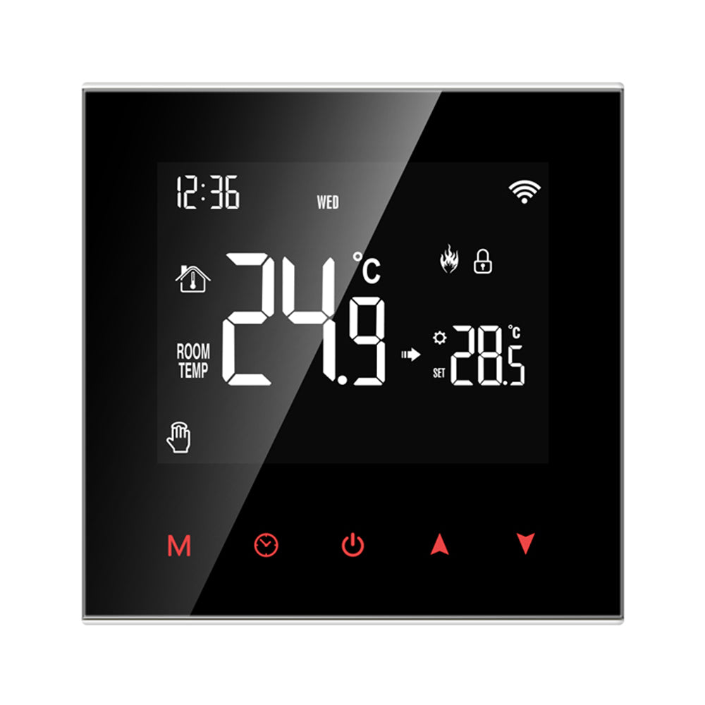 WT100 Tuya Smart WiFi Thermostat Water Floor Electric Heating Thermostat Wall-Mounted LCD Temperature Controller Support APP Voice Control WT100 Tuya Smart WiFi Thermostat Water Floor Electric Heating Thermostat Wall-Mounted LCD Temperature Controller Support APP Voice Control